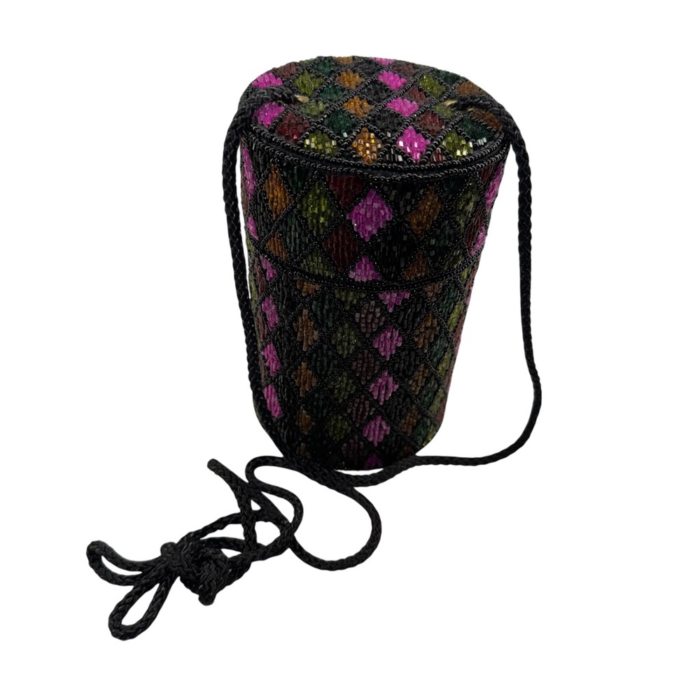 Bob Mackie Cylinder Beaded Purse